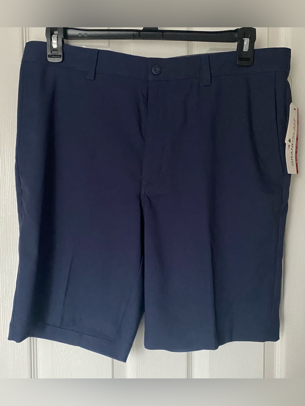 Grand Slam Navy Flat-Front Men’s Shorts